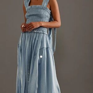 Damson Madder Size 10 Violet Midi Dress Blue Glass Satin UO